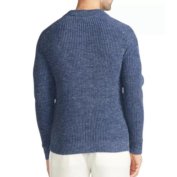 Ralph Lauren Collection Purple Label Mens Textured Silk Linen Polo Shirt Sweater - Picture 7 of 9